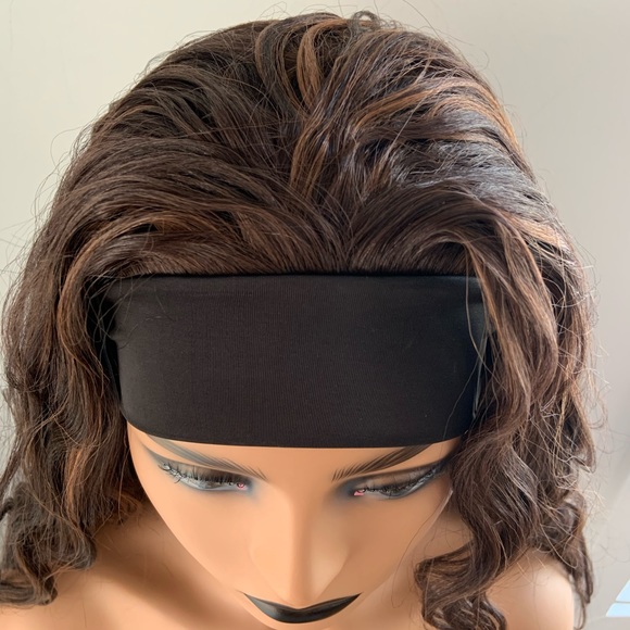 “Put On & Go” - 24” Brown/Auburn Headband Wig for Daily Wear or Events - Picture 3 of 15
